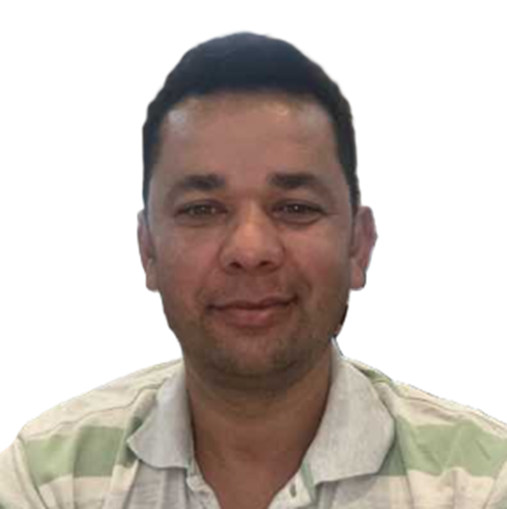 A photorealistic image of Jose Mota himself, looking friendly and professional, perhaps holding a paintbrush in a setting that suggests expertise, such as his well-organized work space or with a completed painting project in the background. The photo should be well-lit and professional, conveying confidence and trust.